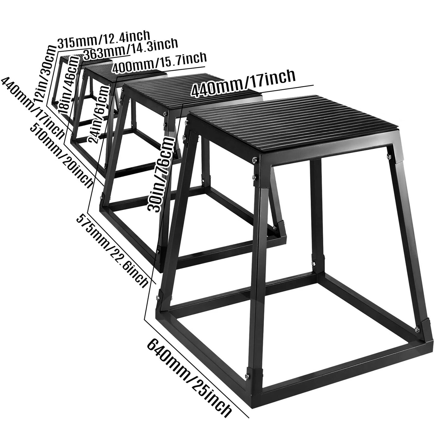 Plyometric Box Set 12", 18", 24",30" (inch)