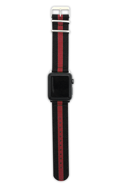 Apple Watch Band • 42mm Blue & Red with Black Connector